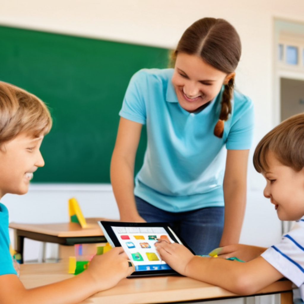 특수교육과 보조공학 - **Prompt for Inclusive Classroom**:
    "A brightly lit, modern German elementary school classroom f...