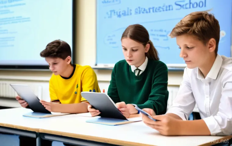 특수교육과 장애 학생 평가 정책 - **Prompt:** A dynamic scene in a modern German middle school classroom, showcasing the seamless inte...