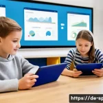 Home 23 특수교육과 특수교육 데이터 분석 - A modern inclusive classroom scene in a German school, showing a diverse group of children with spec...