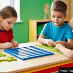 특수교육과 뇌기반 학습 - A diverse classroom scene in a modern German primary school, showing children with special needs eng...